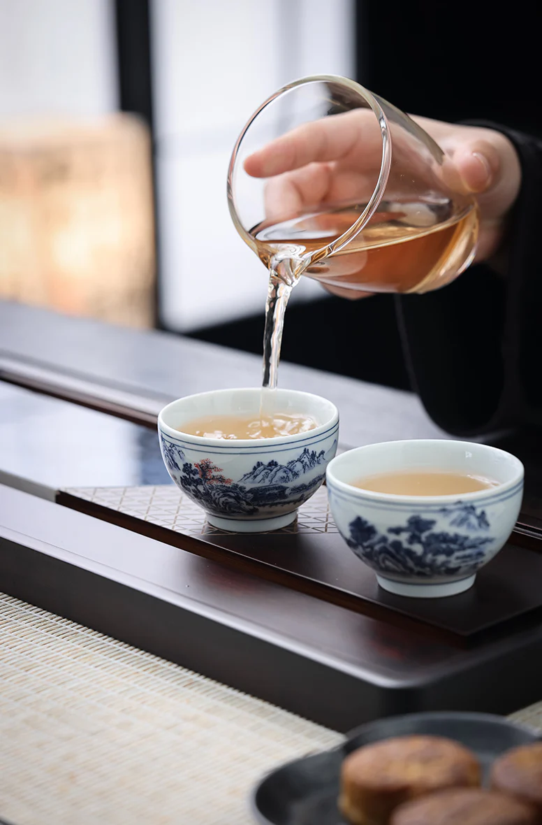 Blue-White Porcelain Gongfu Tea Set - Image 6